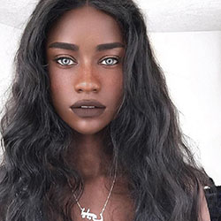 Brown skin with blue eyes: Dark skin,  Light skin,  Brown hair,  Eye Shadow,  Black hair,  Hot Instagram Teens  