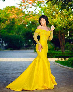 Prom dress ideas for gorgeous yellow dresses, Formal wear: African Dresses,  Aso ebi,  Aso Ebi Dresses  