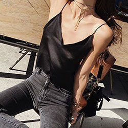 V neck tank top spaghetti strap: Backless dress,  Spaghetti strap,  Sleeveless shirt,  tank top  