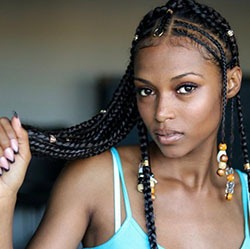 Just nice & beautiful fulani braids style, Box braids: Long hair,  Box braids,  Braids Hairstyles,  Fula people,  Black hair  