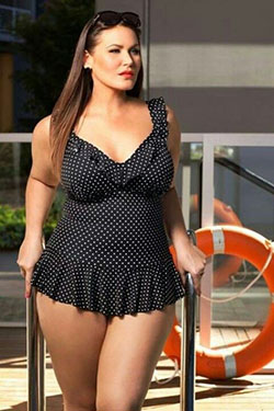 Plus size swimming costumes, One-piece swimsuit: Plus size outfit,  Plus-Size Model  