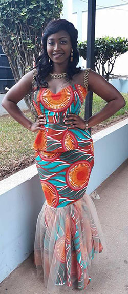 Ghana Kaba Styles, African wax prints, African Dress: Wedding dress,  African Dresses,  Kente cloth,  Kaba Styles  