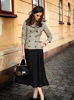 Military Jacket Style, Tea gown, Maxi dress: Trench coat,  Maxi dress,  Pea coat,  Military Jacket Outfits,  Lounge jacket  