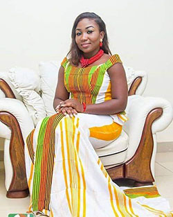 Kente dresses for wedding, Kente cloth: Wedding dress,  African Dresses,  Bridesmaid dress,  Kente cloth,  Kaba Styles  