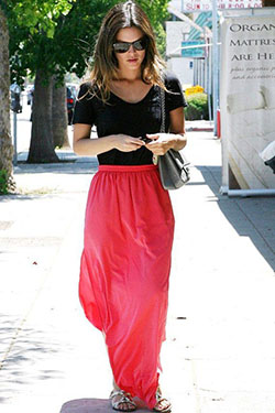 Maxi skirt and sandals, Maxi dress: Pencil skirt,  Skirt Outfits,  Maxi dress,  Ballet flat,  instafashion  