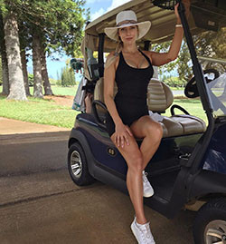 Where to see golf social snapshots, Dubai Desert Classic: Paige Spiranac  