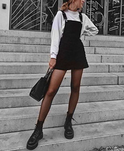 Alt girl cute outfit, Grunge fashion: winter outfits,  Polo neck,  Grunge fashion,  fashioninsta,  Boot Outfits  