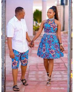 African wear for couples, African Dress: Wedding dress,  African Dresses,  Kente cloth,  Matching Couple Outfits  