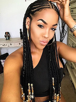 Fulani Braids Hairstyles, Box braids, Crochet braids: Long hair,  Hair Color Ideas,  Brown hair,  Crochet braids,  Box braids,  Braids Hairstyles,  Black hair  