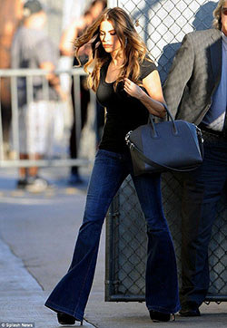 Sofia vergara flared jeans, Slim-fit pants: High-Heeled Shoe,  Slim-Fit Pants,  shirts,  Bootcut Jeans  