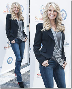 Try these look pulled together, Christie Brinkley: Smart casual,  Business casual,  Bootcut Jeans  