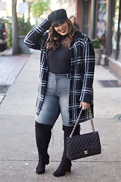 My own ideas on Stitch Fix, Plus-size model: Plus size outfit,  Over-The-Knee Boot,  Plus-Size Model  