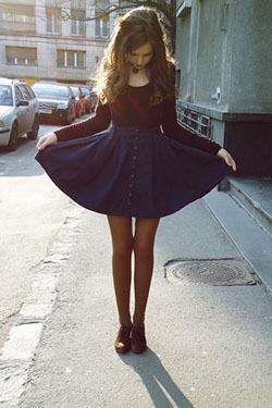 Cute Outfits With High Waisted Skirts, Little black dress: Fashion show,  Skirt Outfits,  Dating Outfits  