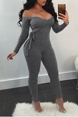 Long sleeve off shoulder jumpsuit women: Romper suit,  Jumpsuits Rompers,  Body Goals,  Long Sleeve  