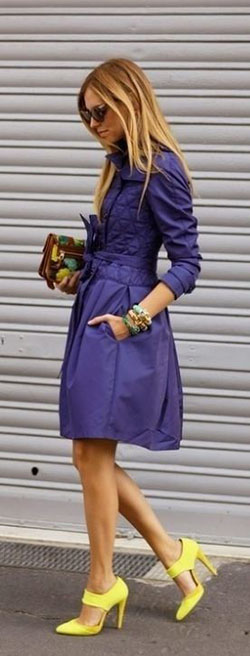 Yellow heels with purple dress: High-Heeled Shoe,  Fashion accessory,  Yellow Shoes  