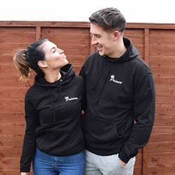 Prince and princess hoodies, Polo shirt: couple outfits,  Black Hoodie  