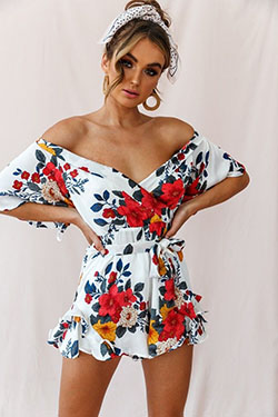 Check latest floral romper, Romper suit: Romper suit,  Strapless dress,  Floral design,  Floral Dresses  