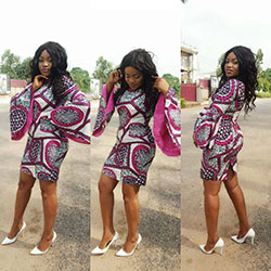 Simple ankara short pencil gown: African Dresses,  Pencil skirt,  Aso ebi,  Ankara Outfits  