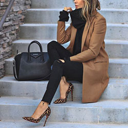 Dark camel coat outfit, Polo coat: winter outfits,  Polo neck,  Polo coat  