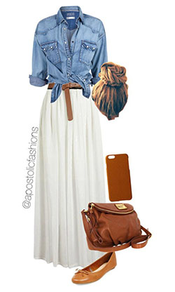 Cool comfy apostolic fashion, Denim skirt: Skirt Outfits  