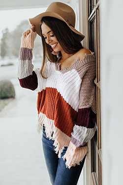 Color Block Sweaters outfit: Polar fleece,  Casual Outfits,  Sweaters Outfit,  Stripe Sweater,  sweater  