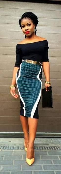 Comment porter une jupe taille haut: Pencil skirt,  Yellow Shoes  