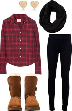 Cute winter outfits polyvore, Casual wear: winter outfits,  Snow boot,  Casual Outfits,  Uggs Outfits  