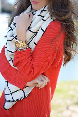 Dresses With Scarves, Winter clothing, Fashion accessory: winter outfits,  Fashion accessory,  Scarves Outfits  