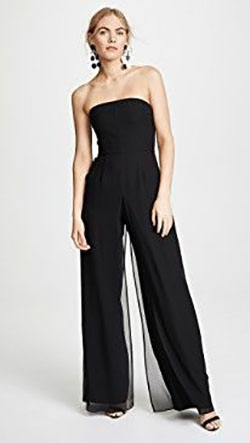 Halston strapless jumpsuit black, Jumpsuits & Rompers: Romper suit,  Strapless dress,  Pant Outfits,  Jumpsuits Rompers  