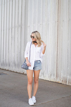 shorts with Sneakers for girls: shirts,  Sneakers Outfit,  Street Style  