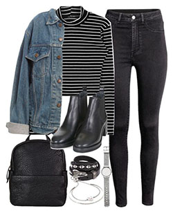 Denim jacket outfits polyvore, Jean jacket: Designer clothing,  Casual Outfits,  Jacket Outfits  