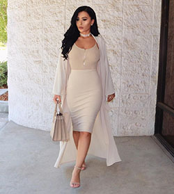 Beige pencil skirt outfit, Wedding dress: party outfits,  Cocktail Dresses,  Pencil skirt,  Dating Outfits  