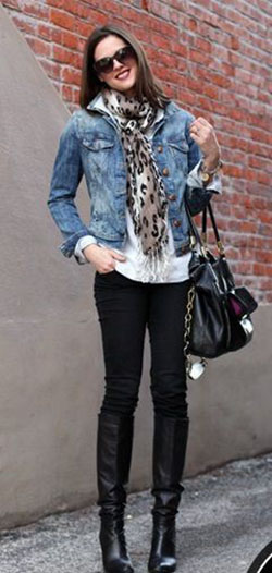 Small jean jacket outfit, Jean jacket: Jean jacket,  Slim-Fit Pants,  Capri pants,  Casual Outfits,  Jacket Outfits  