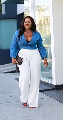 White pants plus size, Plus-size clothing: Plus size outfit,  Plus-Size Model,  Clothing Ideas  