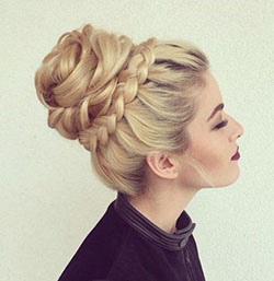 Next century design bun updos, Human hair color: Long hair,  Hair Care,  Wardrobe Stylist,  Black hair,  Bun Hairstyle  