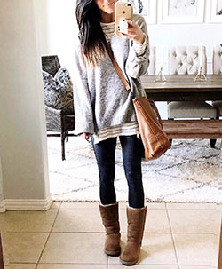 Cute winter outfits with leggings: winter outfits,  Casual Outfits,  Uggs Outfits  