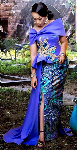 African wax prints, African Dress: Wedding dress,  Evening gown,  African Dresses,  Aso ebi,  Maxi dress,  Ankara Dresses  