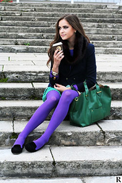 Irresistible fashion tips for purple tights outfit, Knee highs: Knee highs,  Tights outfit  