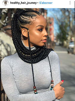 Coiffure en tresse africaine, Box braids: Hairstyle Ideas,  Box braids,  Mohawk hairstyle,  Braids Hairstyles,  French braid  