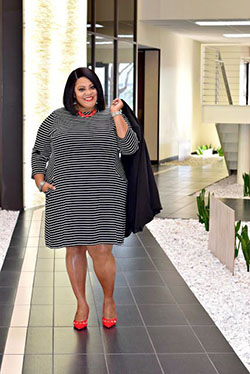 Plus Size Workwear Outfits, Little black dress, Sample size determination: Plus size outfit  