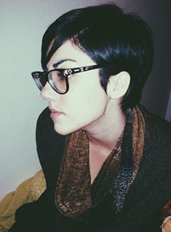 Perfect ideas for rayka zehtabchi, Black hair: Long hair,  Brown hair,  Short hair,  Pixie cut,  Black hair,  Nerdy Glasses  