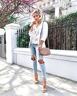 Stylish White Blazer Outfit: Bow tie,  Blazer Outfit  