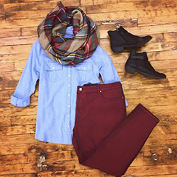 Beautiful Wine Colored Pants Outfits Ideas For Job Interveiw: Casual Outfits  