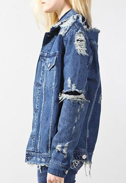 Destroyed denim jacket womens, Jean jacket: Jean jacket,  Denim jacket  