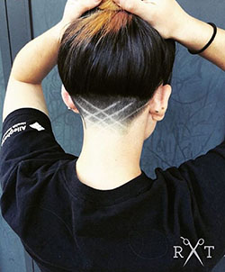 Simple back of head shaved designs: Long hair,  Hairstyle Ideas,  Short hair,  Bob Hairstyles,  Buzz cut,  Hair tattoo  