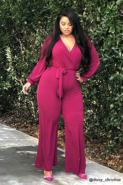 Latest Formal Jumpsuit Everyday Outfits For Plus Size teens: Casual Outfits,  Cute Chubby Girl Outfits,  Trendy Jumpsuit Outfit,  Jumpsuit For Chubby Girl  