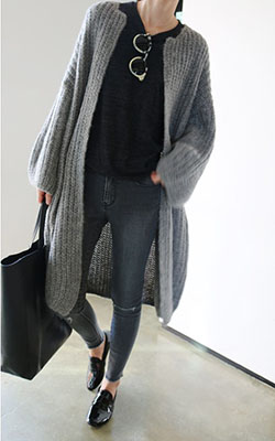 Scanlan theodore long cardigan, Casual wear: Slim-Fit Pants,  Casual Outfits,  Long Cardigan Outfits,  Cardigan  