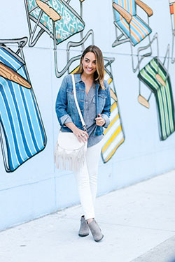 Outfits With White Denim: Fashion photography,  White Denim Outfits  