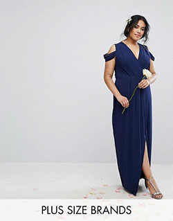 TFNC Plus Wrap Maxi | ASOS Latest Cocktail Attire For Plus Size Ladies: Plus size outfit,  Cute Cocktail Dress,  Cocktail Party Outfits,  Plus Size Party Outfits,  Plus Size Cocktail Attire,  Cocktail Plus-Size Dress  