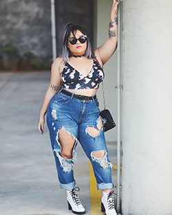 Plus Size Concert Denim Outfit Ideas For Girls: Plus size outfit,  Concert Outfits,  Classy Concert Outfits,  concert Outfit Ideas,  Concert Outfits Style  